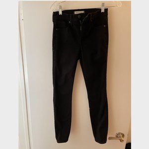 Madewell Black 9" high rise Skinny Jeans - 25